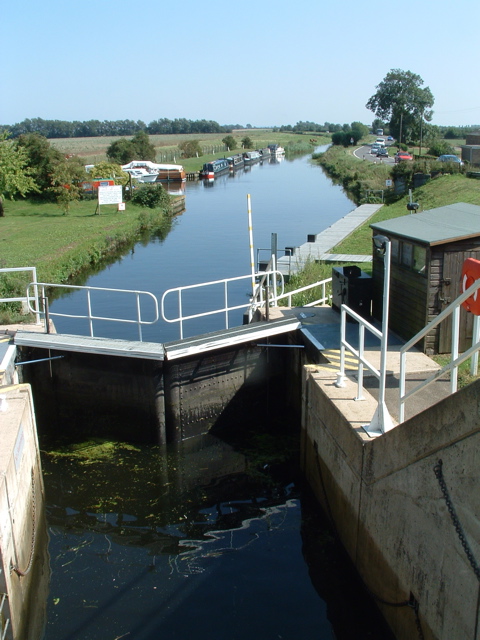 The River Great Ouse at Earith lock