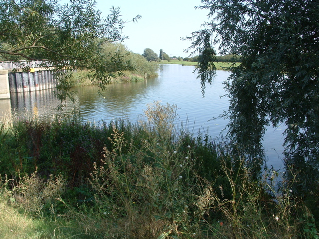 The river Great Ouse at Earith Sluice