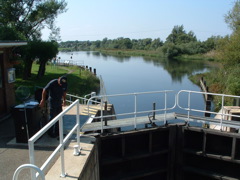 The River Great Ouse at Earith lock