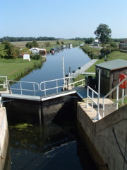 The River Great Ouse at Earith lock