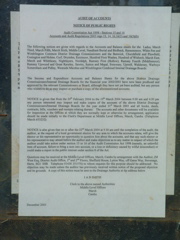 notice at Earith Sluice